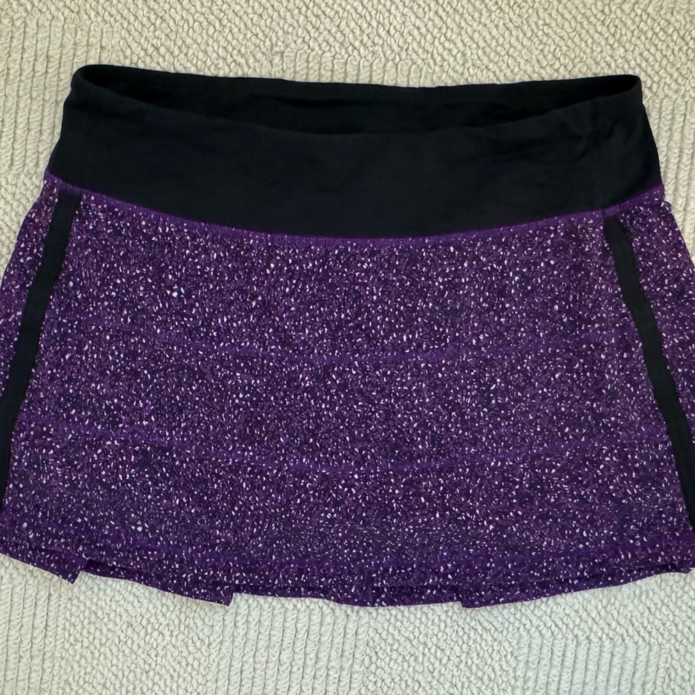 Lululemon Purple and Black Pace Rival Tennis Skirt Size 6